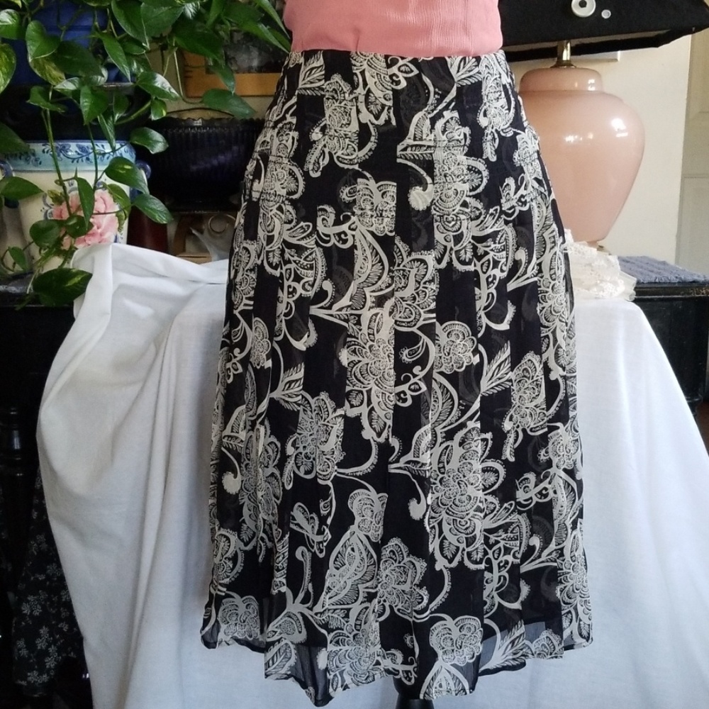 Oscar de la Renta Silk Skirt, Sz 10